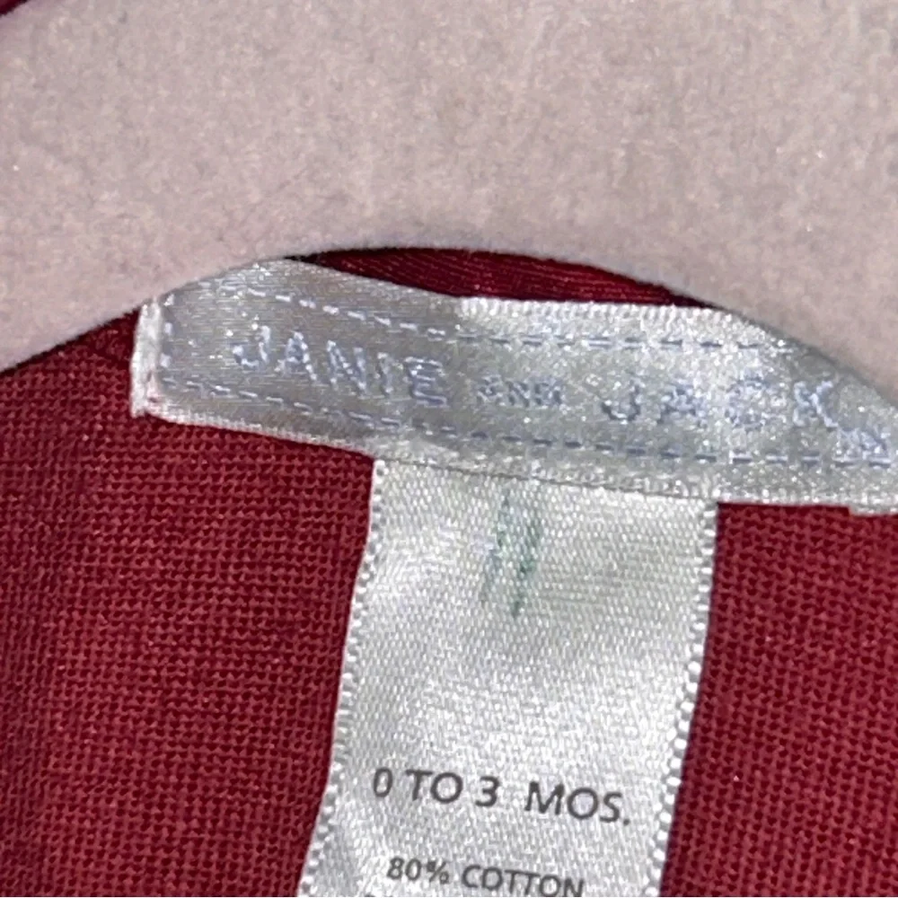 Janie and Jack Baby Girl Velour Kimono‎ One Piece Romper in Burgundy Red 0-3M